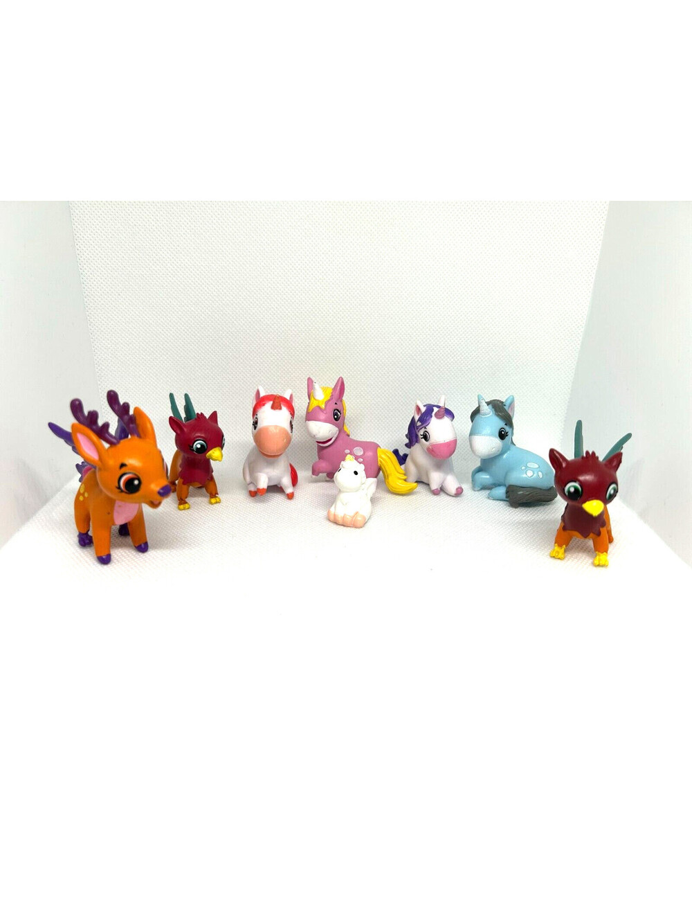 Phidal My Little Pony Mini Figures - Lot of 8 - Unicorns, Deer, and Griffins